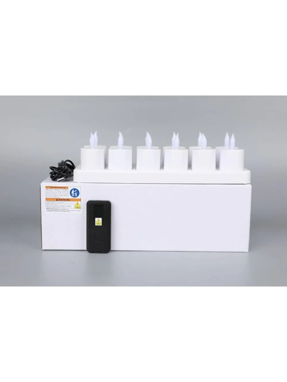 12 Pcs USB Rechargeable Flameless Candles Set with Remote & Timer - Safe